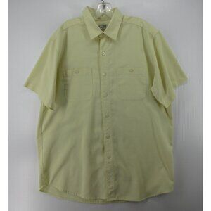 Travel Smith Shirt Large Button Up Travel Utility Pockets Woven *